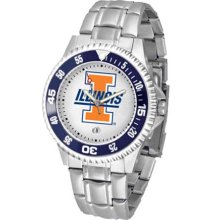 Illinois Fighting Illini Mens Steel Bandwrist Watch