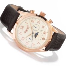 Ingersoll Men's Union Automatic Leather Strap Watch ROSETONE