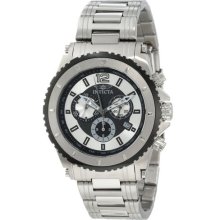 Invicta 1008 Men's Specialty Ii Silver & Black Dial Stainless Steel Chrono Watch