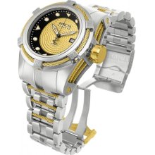 Invicta 12680 Men $4995 Bolt Reserve Automatic Gold Black Dial 3h Gold Ss Watch