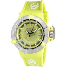 Invicta Ladies Subaqua Lady Lime Green Dial Quartz Date Display Lime Green Rubber Strap 10111