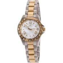 Invicta Lady's Angel Gold Mother Of Pearl Dial Two Tone Watch 12855