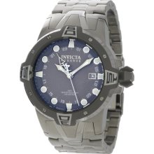 Invicta Mens 0648 Reserve Collection Sea Excursion Gmt Light Grey Dial Ss Watch