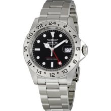 Invicta Men's GMT Dual Time Carbon Black Dial Swiss Movement Master Pr