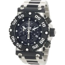 Invicta Mens Subaqua Nitro Swiss Made Chronograph Black Ip Bracelet Watch 0402