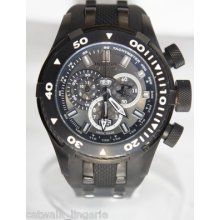 Invicta Reserve Bolt Ii Charcoal Dial Black Out Chronograph Mens Watch 0979