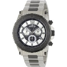 Invicta Specialty Men's Quartz Watch With Silver Dial Chronograph Display And Grey Stainless Steel Bracelet 1010