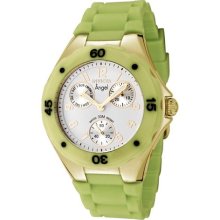 Invicta Women's Angel White Dial Lime Green Silicon ...