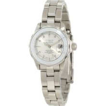 Invicta Womens Mini Pro Diver Silver Dial White Bezel Stainless Steel Watch