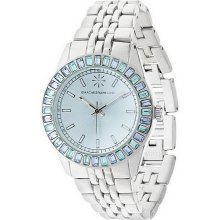 Isaac Mizrahi Live! Colorful Baguette Bracelet Watch - Blue - One Size