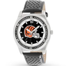 Jared Men's NFL Watch Cincinnati Bengals Stainless Steel/Leather- Men's Watches