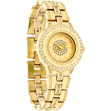 Jlo Ladies Gold Tone Crystal Bracelet Dress Quartz Watch J2/1006CHGB