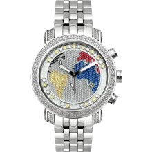 Joe Rodeo Tyler World Map 2 Row 1.90ct Diamonds Men's Watch JTM14