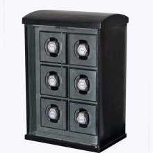 JP Commerce Eilux Six Watch Winder - Black Leather - JP-1706