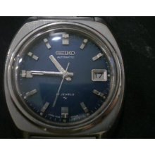 Jumbo Vintage Automatic Self Winding Mechanical 7025 Seiko Blue Face Big Watch