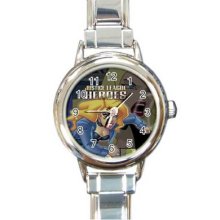 Justice League 16 Starter Italian Charm Links Round Watch 01