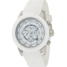 KAndBROS Unisex 9445-2 C-901 Sport Ceramic Chronograph White