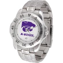 Kansas State Wildcats KSU Mens Sports Steel Watch