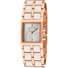 Kenneth Jay Lane Watches Women's White Dial Rose Goldtone IP Stainless