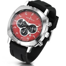 Kennett Challenger Red Dial Chronograph Silicone Strap Watch