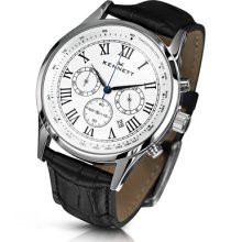 Kennett Savro White and Silver Chronograph Watch