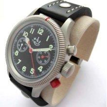 Kirova Russian Watch Chronograph Matte Case + Glass Back Cover