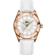 Lacoste Biarritz White Leather Women's Watch 2000534