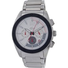 Lacoste Watches Men's White Dial Stainless steel Black Stainless stee