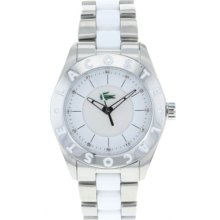 Lacoste Watches Women's Biarritz White Dial Silver and White Stainless