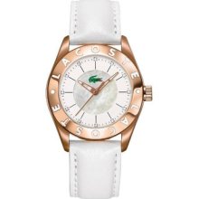 Lacoste Women's Stainless Steel Case White Leather Watch 2000534