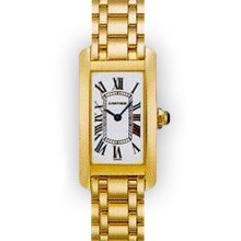 Ladies 18K Yellow Gold Cartier Tank Americaine (823)