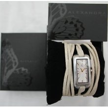 Ladies Alexander Burke Beige Strap Watch