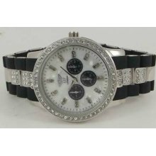 Ladies Black Faux Diamond Bling Watch Kors Stunning