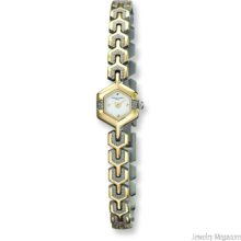 Ladies Charles Hubert 14k Gld-pltd Titanium Off Wht Dial 14x16mmWatch