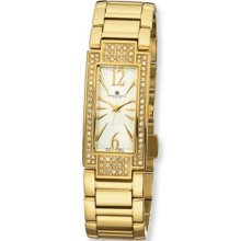 Ladies Charles Hubert Ip-pltd Crystal Wht Dial 21x46mm Watch Xwa3292