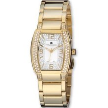 Ladies Charles Hubert Ip-plated Crystal Accent White Dial Watch Xwa3289