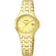 Ladies Pulsar Dress Sport Watch W/ Round Face