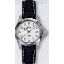 Ladies Quartzline Seapearl Silver 20 Atm Watch With Leather Sport Strap