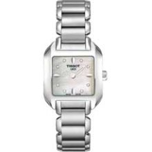 Ladies' Tissot T-Wave Diamond Accent Watch with Square Mother-of-