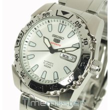 Latest Men's Seiko 5 Sports Auto Silver Face Rotating Sports Bezel Srp163j1