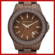 Latest Michael Kors Lady Women Madison Espresso Glitz Bracelet Watch Mk5640