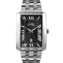 Limit Men's Quartz Watch With Black Dial Analogue Display And Silver Stainless Steel Bracelet 5460.01