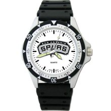 Logoart San Antonio Spurs Silver Tone Resin Watch - Spu135 - Men