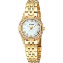 Lorus By Seiko Ladies Watch With Swarovski Crystal Set In Bezel Rrs94tx9