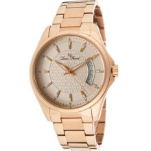 Lucien Piccard Watches Men's Excalibur Rose Dial Rose Gold Tone Ion Pl