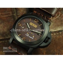 Luxury 44mm Mini Fiddy Case Brown Marina Militare Automatic Mens Wat