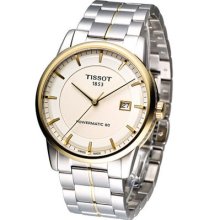 Luxury Automatic Men's Watch - Ivory Dial With Two-Tone Bracelet