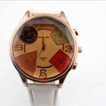 Luxury Fashion Retro Clock Pattern Belt Watch Quartz Watch