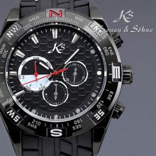 Luxury Ks Automatic Mechanical Day Date 24 Hours Men Silicone Sport Wrist Watch