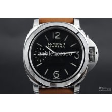 Luxury Mens Pam 111 Luminor Marina Automatic 44mm Leather Strap Mens